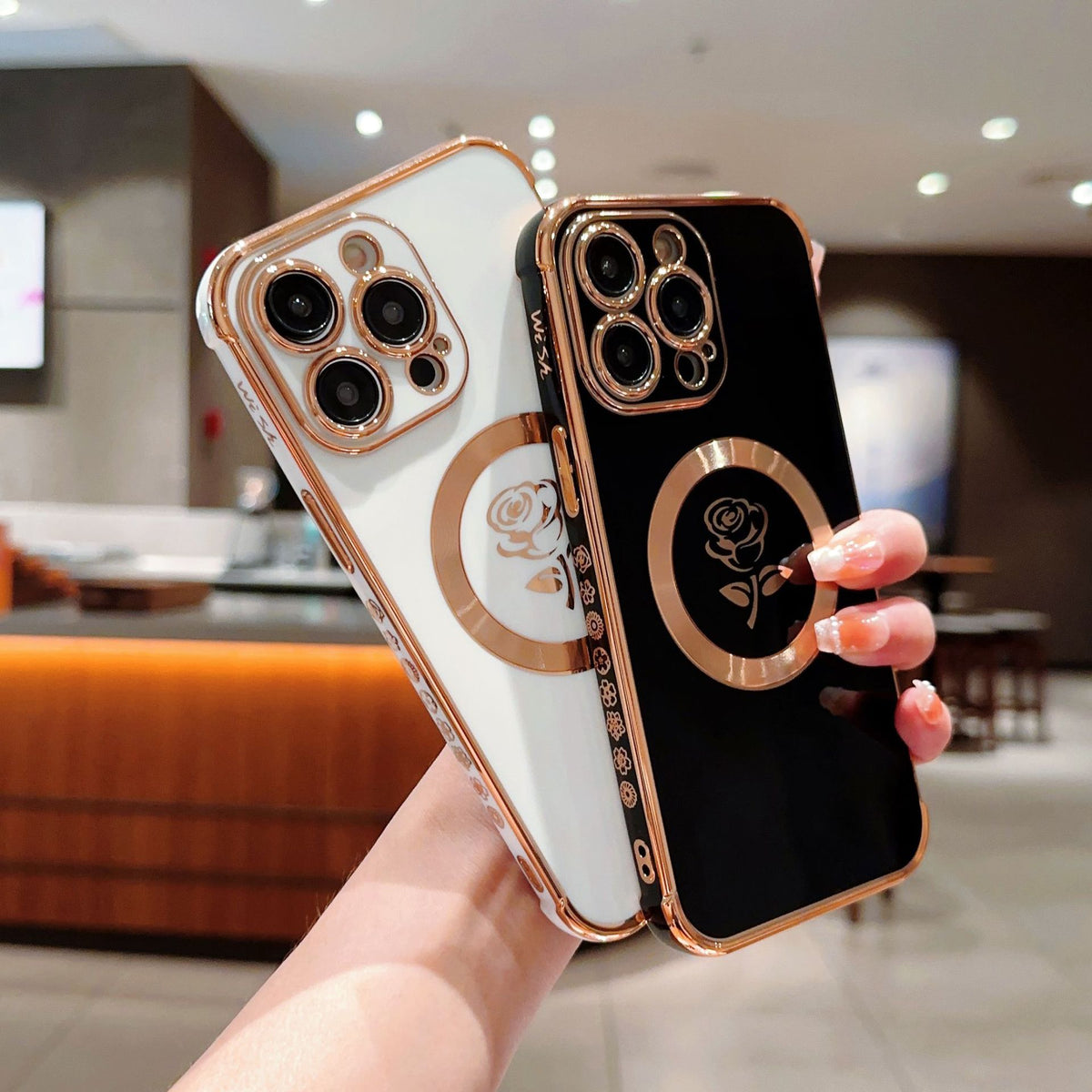 Rose Gold Plated Side Case for iPhone 15 Pro Max