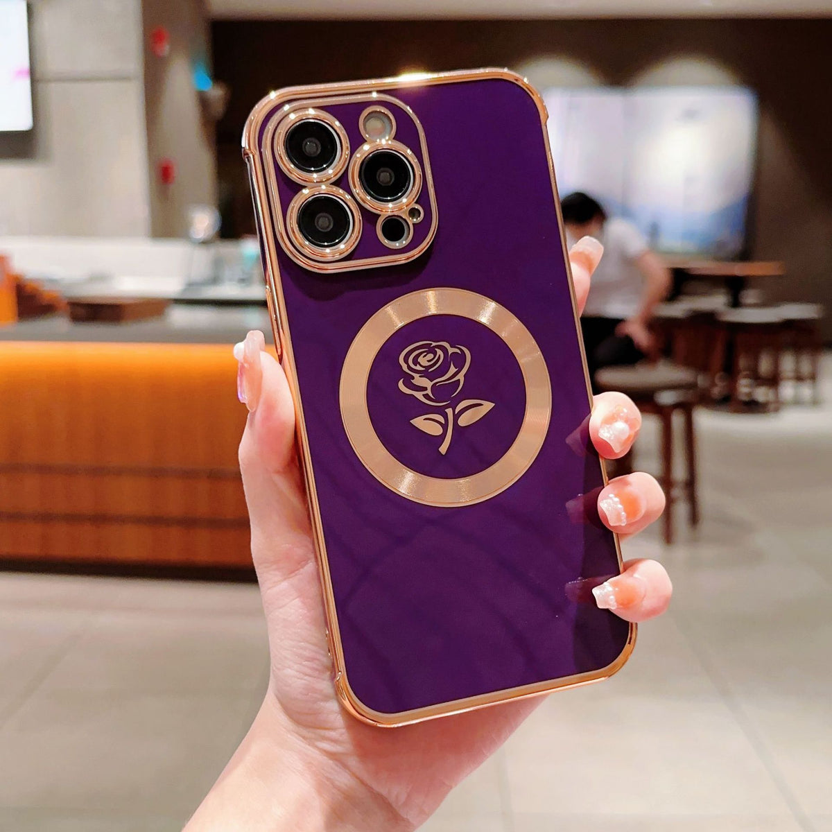 Rose Gold Plated Side Case for iPhone 15 Pro Max