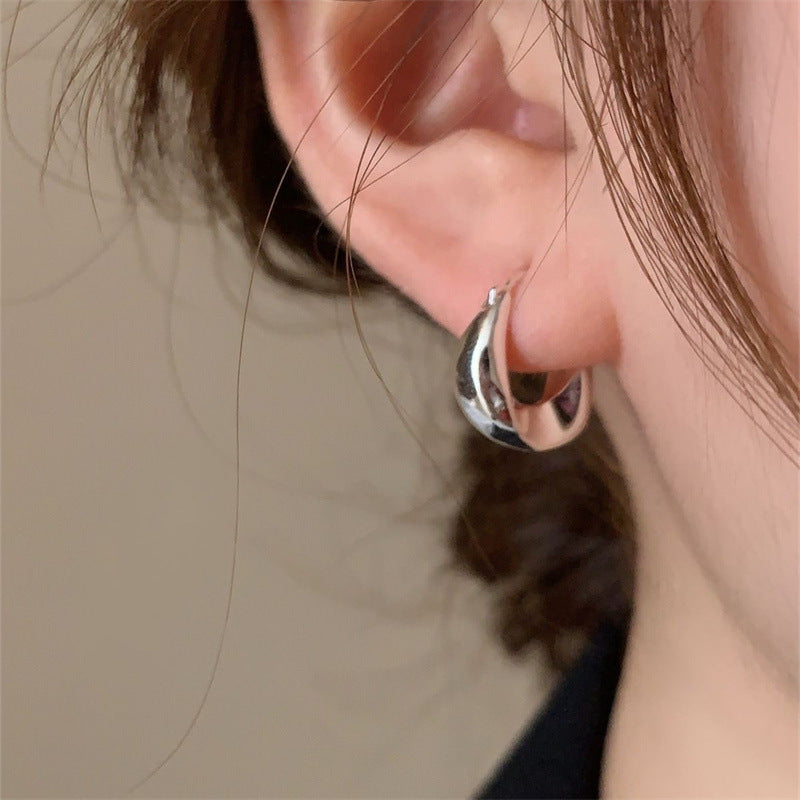 Glossy Metal Irregular Geometric Earrings
