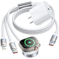 LISEN 3 in 1 for iPhone 16 Type C Charger Cable Upgraded Multi C to C Cable Fast Charging Fit iWatch Ultra/SE/10/9/8/7/6/5/4/3 & iPhone 16/15/14/13/12/Galaxy S24/2024 iPad Pro-6.6FT