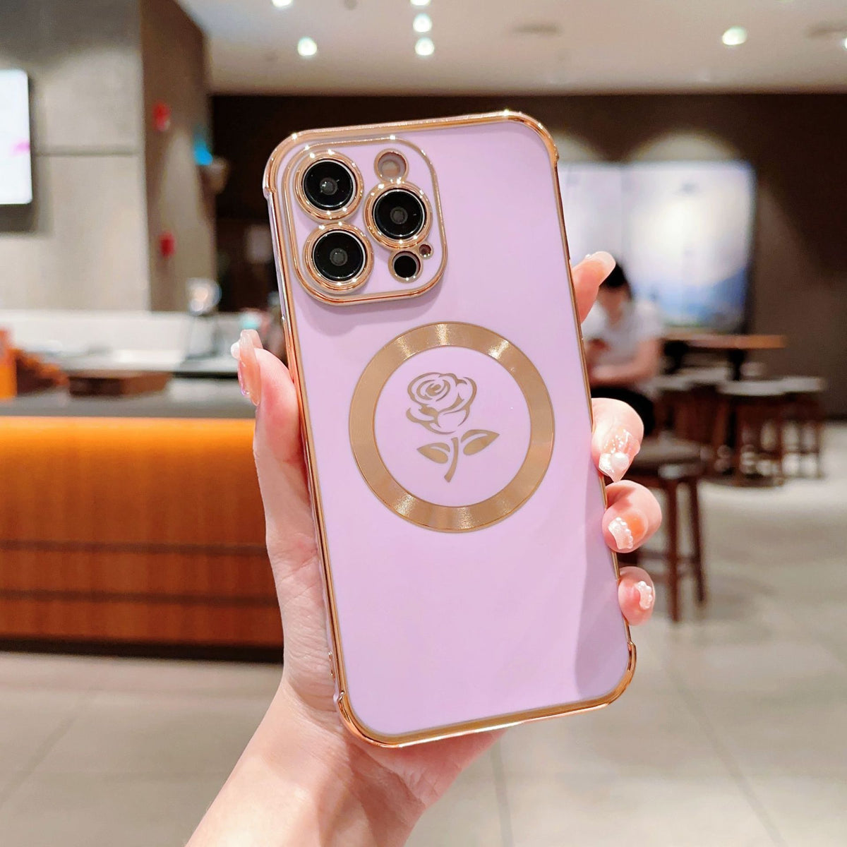 Rose Gold Plated Side Case for iPhone 15 Pro Max