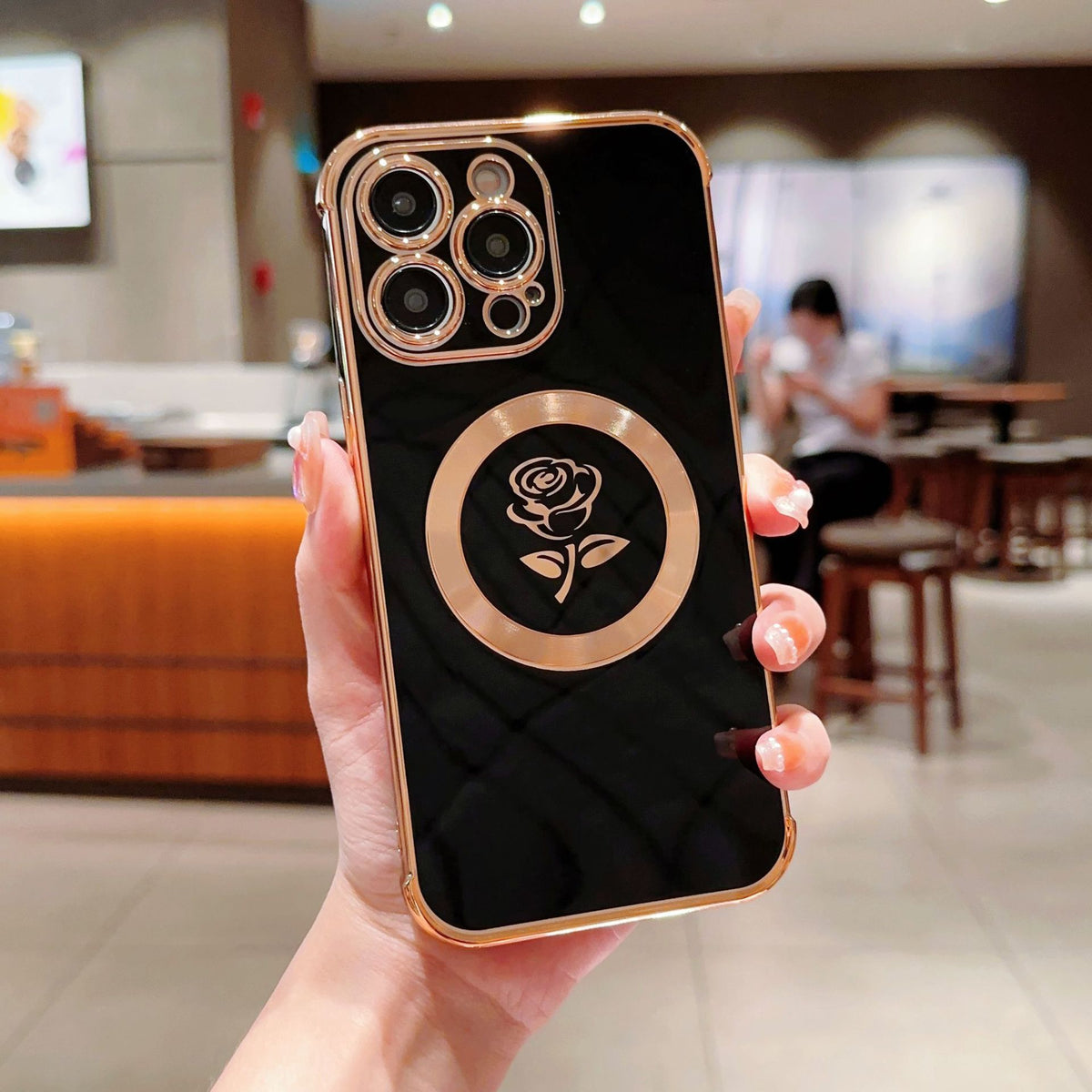 Rose Gold Plated Side Case for iPhone 15 Pro Max